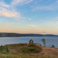 Летний вечер на озере Тургояк (панорама). :: Алексей Трухин