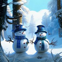 Снеговики в лесу :: Наталья ***