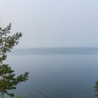 Туманное утро на озере Тургояк (панорама). :: Алексей Трухин Туманное утро на озере Тургояк (панорама). :: Алексей Трухин