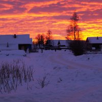 В деревне вечером. :: Сергей Ц