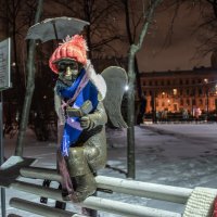Петербургский ангел в зимнюю ночь :: Борис Генкин