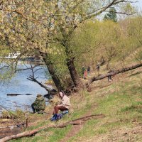 Рыбаки на Москве-реке :: Валерий Судачок