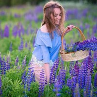 Девушка собирает цветы.. :: Наталья ***