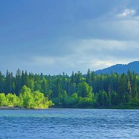 Река,тайга и бескрайнее небо :: Владимир Кириченко Река,тайга и бескрайнее небо :: Владимир Кириченко
