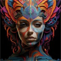 ФРАКТАЛ БОДИ АРТ. ИИ :: Mila 