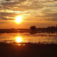 Весенний вечер на реке.Закат. :: Наталья *** Весенний вечер на реке.Закат. :: Наталья ***
