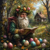 Крашеные яйца, угощение для лесного жителя. :: Михаил Елочкин