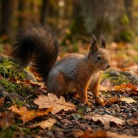 Белка в парке с желудем :: Лилия 