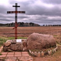 Поклонный крест. Село Рождествено. Ленинградская область :: Сергей Сомихин