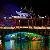 Мост ночью г. Фенхуан :: Георгий А