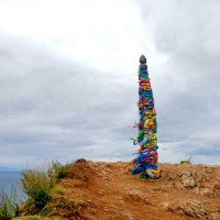 Сэргэ — сакральный коновязь,о.Ольхон :: Любовь Сахарова