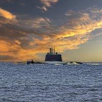 Submarine in the Mediterranean Sea :: Shmual & Vika Retro