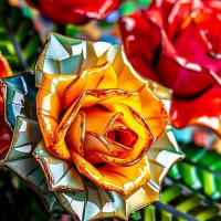 Мозаика из стекла. Стеклянные цветы и узоры...(2) :: Игорь Питерский Мозаика из стекла. Стеклянные цветы и узоры...(2) :: Игорь Питерский