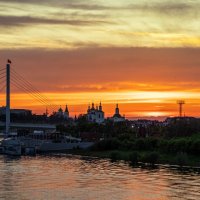 Закат солнца над рекой :: Любовь Сахарова Закат солнца над рекой :: Любовь Сахарова
