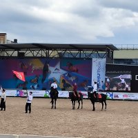 Выступает центр джигитовки Бахмут. :: Ольга Выступает центр джигитовки Бахмут. :: Ольга