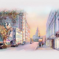 Москва. Новая Басманная улица. :: В и т а л и й .... Л а б з о'в Москва. Новая Басманная улица. :: В и т а л и й .... Л а б з о'в