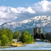 Вечер Владикавказа, г.Столовая (3000м), р.Терек :: Олег Стасенко