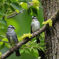 Тропическая комариная птица ( Polioptila plumbea )