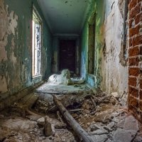 Галерея, с прогнившими перекрытиями и остатками разрушенной скульптуры льва :: Наталья Rosenwasser Галерея, с прогнившими перекрытиями и остатками разрушенной скульптуры льва :: Наталья Rosenwasser