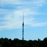 Останкинская телебашня. Вид из Главного ботанического сада
