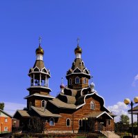 Богоявленский храм в Бердске . Август .