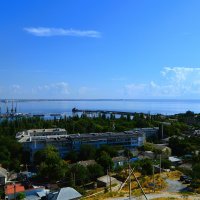 Феодосия. Вид с горы Митридат на Феодосийский залив.