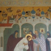 Свято-Троицкая Сергиева лавра: роспись на стенах.