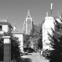 Черно-белая фотография.