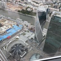 Вид со Смотровой площадки PANORAMA360 на 89-м этаже в деловом центре «Москв