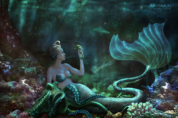 Photoshop. Digital art by MALINKA ART GK, "Mermaid"