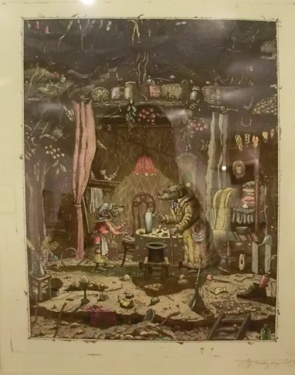 4. Дюймовочка в норе крота, иллюстрация к сказке Х.К.Андерсена "Дюймовочка"