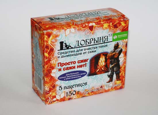 Очиститель ёрш Трубочист Добрыня средство для чистки дымоходов камина и котла