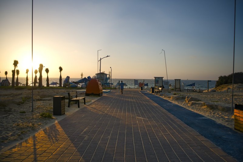 Краски Израиля Рассвет Ашдод средиземное море 2023г