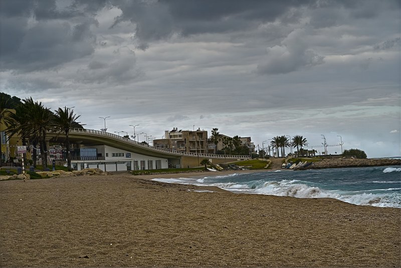 Израиль УТРО ,2025г, Бат-Галим , Средиземное море Набережная