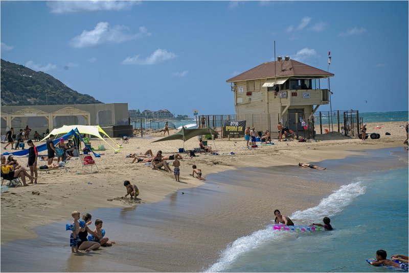 Израиль УТРО 27,08,2025г, Пляж Бат-Галим